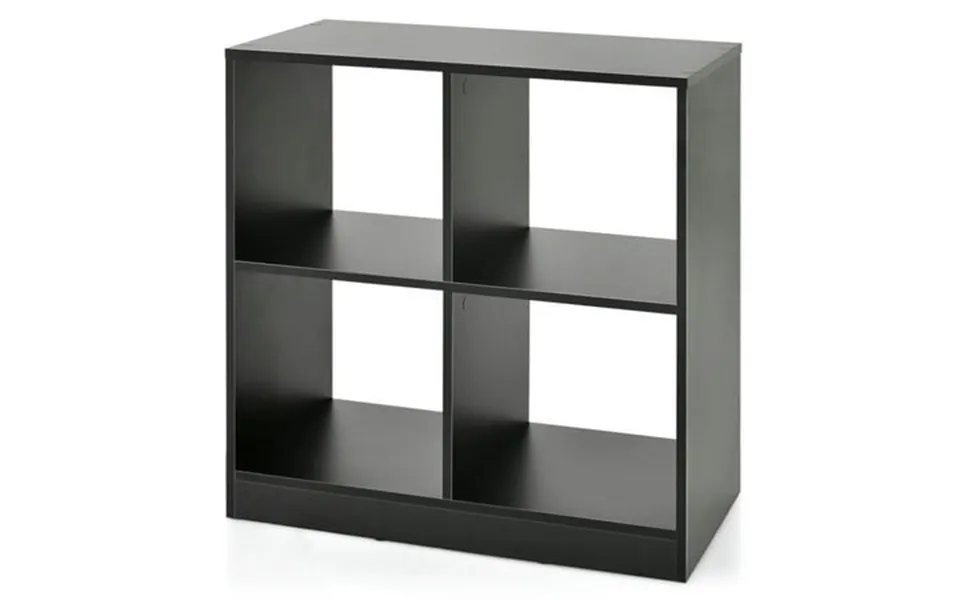 Topcobe 4-cube Kids Bookcase With Open Shelves Kids Toy Storage Organizer-black
