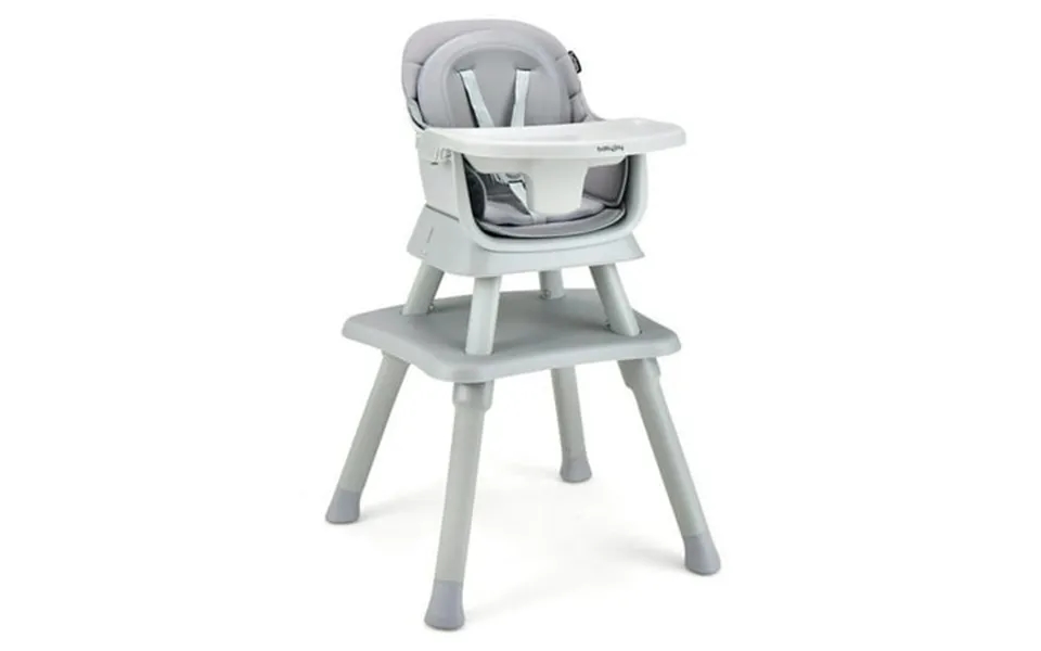 Topcobe 6-in-1 Convertible Baby High Chair With Adjustable Removable Tray High Chairs For Babies And Toddlers-gray
