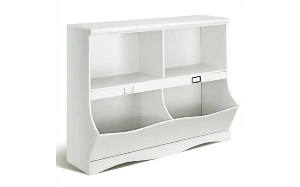 Topcobe Kids Storage Unit Baby Toy Organizer Children Bookshelf Bookcase Kids Toy Storage Organizer-white