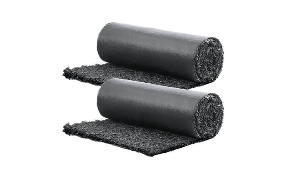 Topcobe Permanent Rubber Pathway Natural-looking Black Mulch Garden Edging 2 Rolls Recycled Rubber Mulch Mat 96 X 22 In