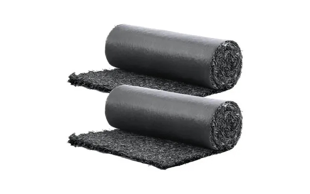 Topcobe Permanent Rubber Pathway Natural-looking Black Mulch Garden Edging 2 Rolls Recycled Rubber Mulch Mat 96 X 22 In  product image