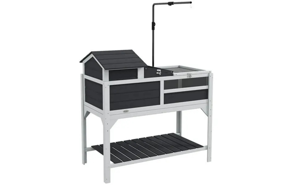 Topcobe Tortoise Enclosure Tortoise House W Adjustable Lamp Holder Storage Shelf Removable Main House Openable Lid Outdo