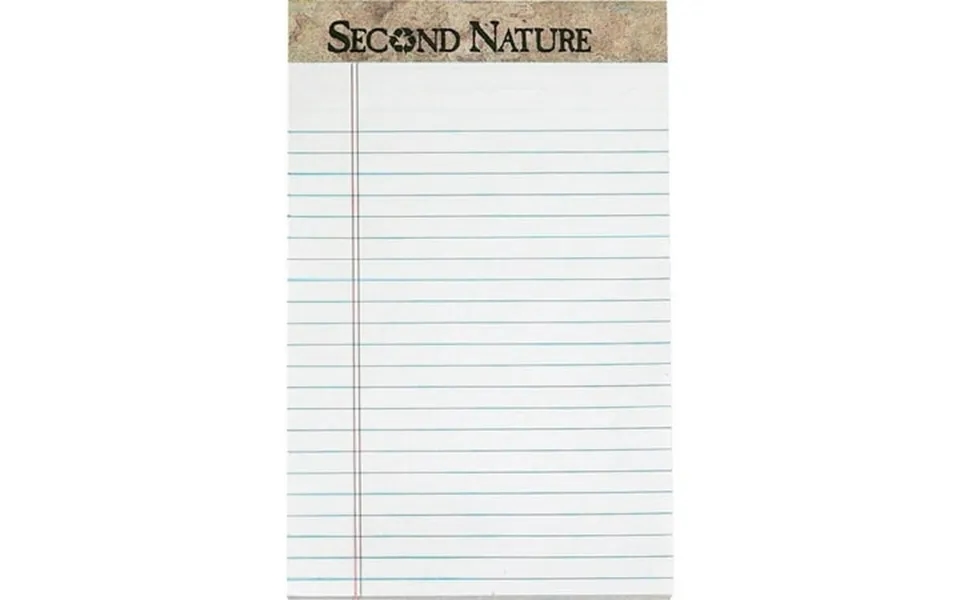 Tops Second Nature Recycled Writing Pads 0.28 Ruled Writing Notebooks 5 X 8 White 50 Pages