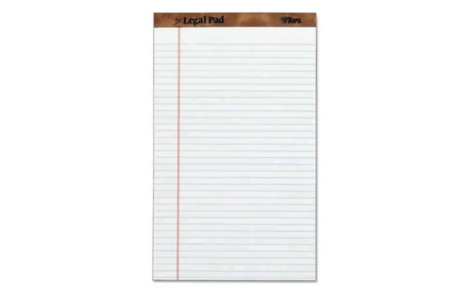 Tops The Legal Pad Ruled Perforated Pads 8 1 2 X 14 White 50 Sheets Dozen