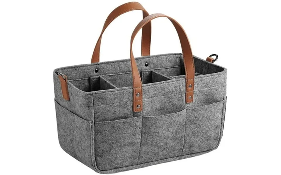 Topukaiba Foldable Storage Bag Portable Lightly Multifunction Changeable Compartments Dark Gray
