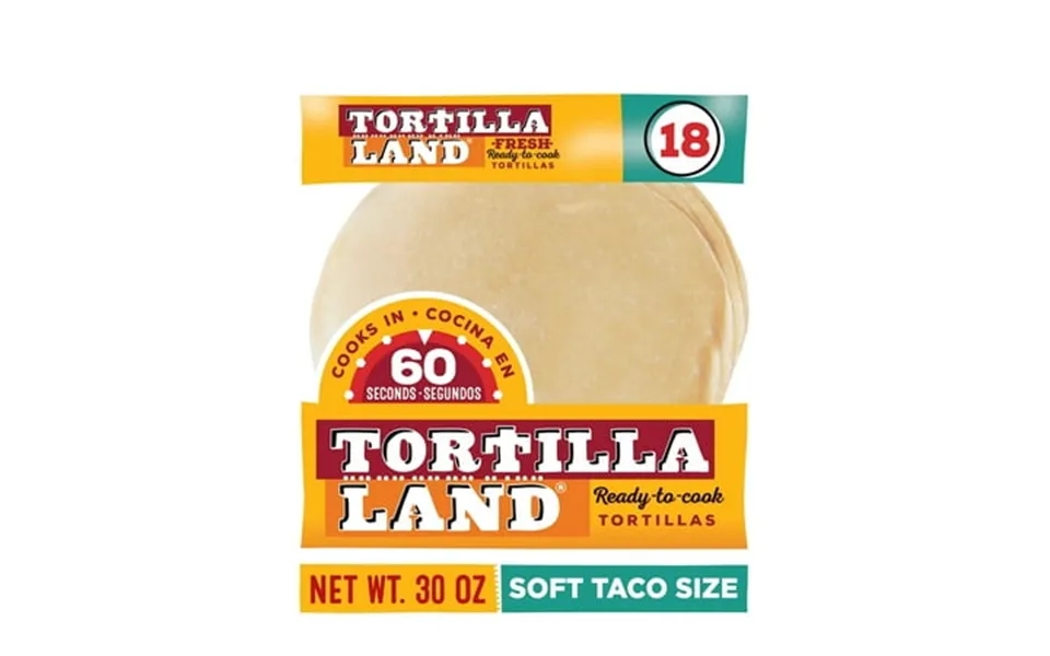 Tortilla Land Ready To Cook Soft Taco Size Flour Tortillas 30 Oz 18 Count