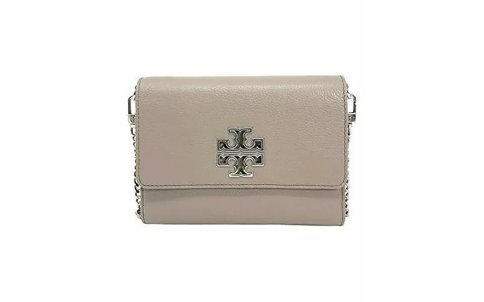 Tory Burch 80100 0221 Britten French Leather Crossbody Bag In Gray