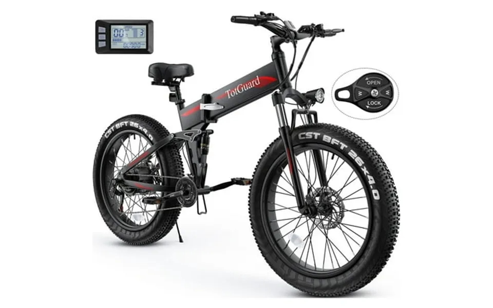Totguard Electric Bike 26 X4 Fat Tire 500w Ebike Foldable Electric Bicycles E Bikes For Adults Electric 48v 10ah Battery