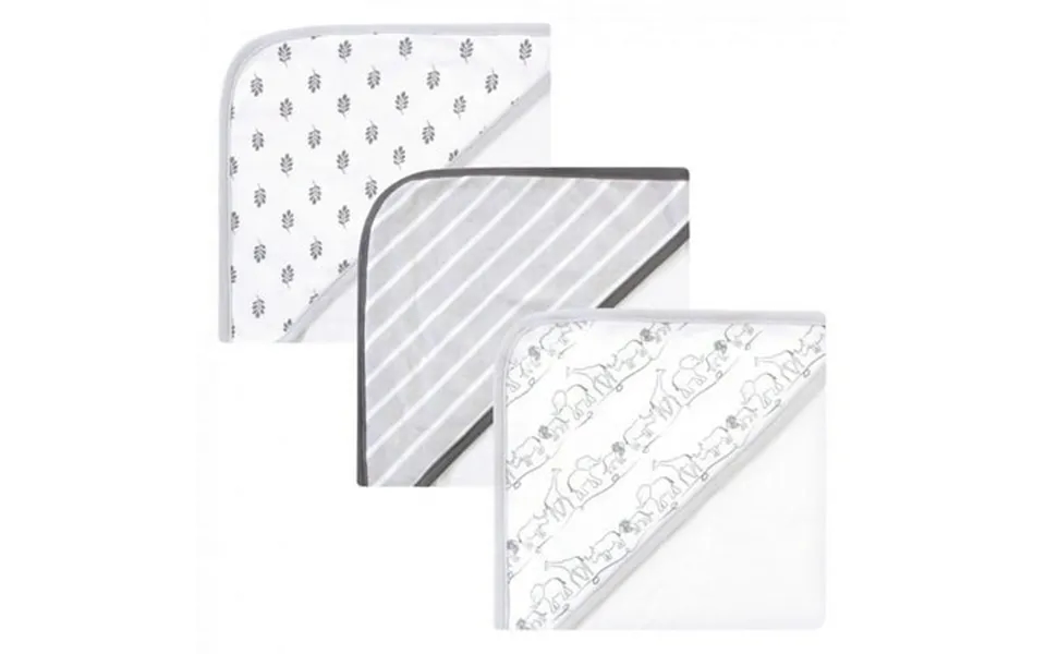 Touched By Nature Baby Unisex Organic Cotton Hooded Towels Safari One Size