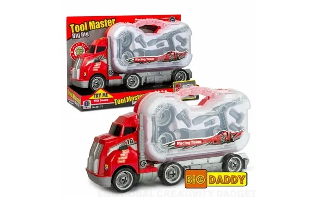 Toy Truck Tool Truck Big Daddy Big Rig Tool Master - Transport Toy Truck Carrier With Tools To Take Apart Construct & Bu product image