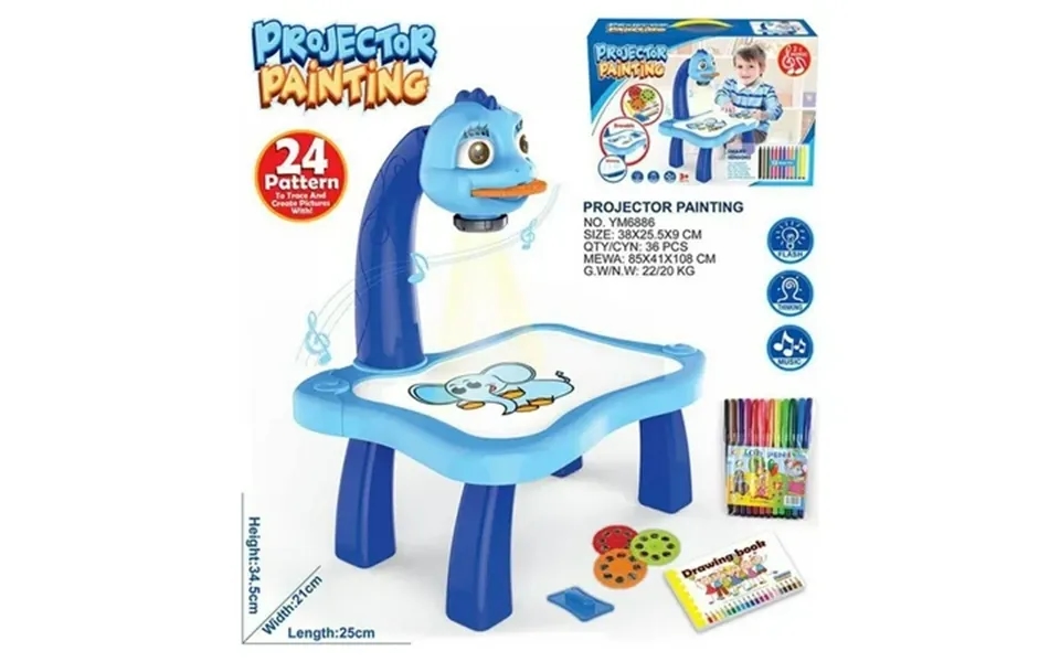 Trace And Draw Projector Toy Painting Drawing Table Led Projector Toddler Toy Educational Drawing Playset For Kids Boys