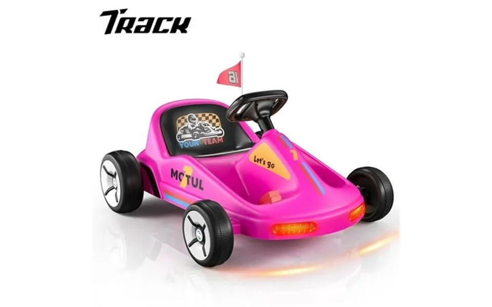 Track 7 12v Ride On Go Kart Kids Electric Drifting Go Kart With Remote Control Flashing Taillight Bluetooth Storytelling