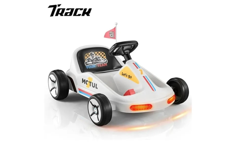 Track 7 12v Ride On Go Kart Kids Electric Drifting Go Kart With Remote Control Flashing Taillight Bluetooth Storytelling