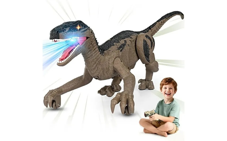Track Seven Dinosaur Toys For Kids 3-5 5-7 8-12 2.4ghz Remote Control Dinosaur With Walking Realistic Sounds Demo Mode R