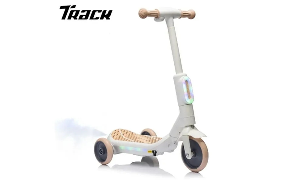 Track Seven Electric Scooter For Kids 3 Wheels Kids Kick Scooter With Spray Led Lights Pu Wheels Wide Pedal Music Indepe