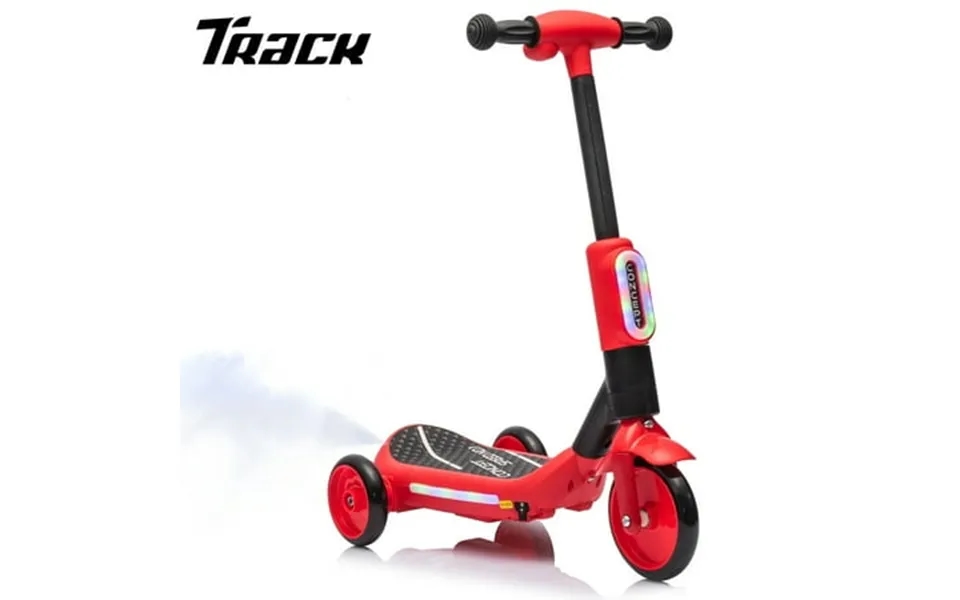 Track Seven Electric Scooter For Kids 3 Wheels Kids Kick Scooter With Spray Led Lights Pu Wheels Wide Pedal Music Indepe