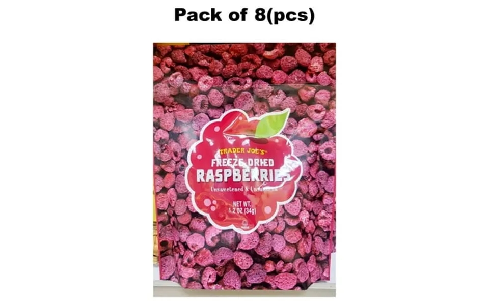 Trader Joe’s Freeze Dried Fruit Raspberry - Unsweetened & Unsultared 8 Pack 1
