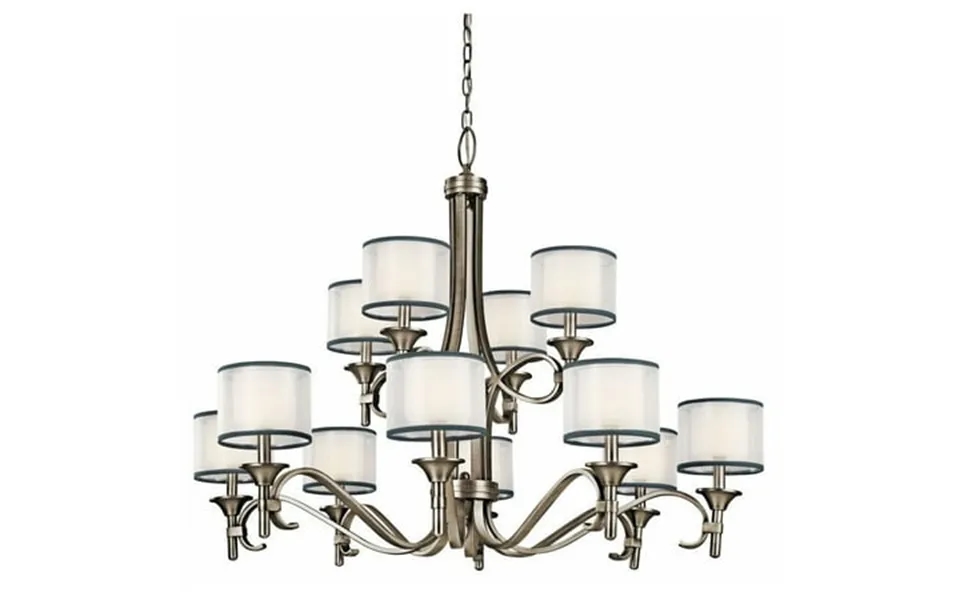 Transitional Twelve Light Chandelier-antique Pewter Finish Bailey Street Home 147-bel-778024