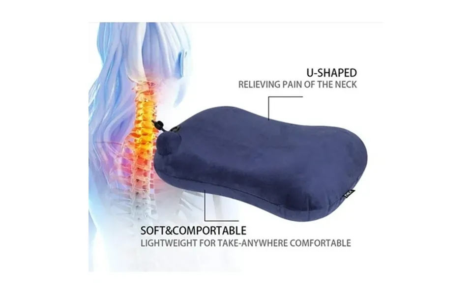 Travel Inflatable Pillow Compressible Ultralight Outdoor Sleep Pillow Blue