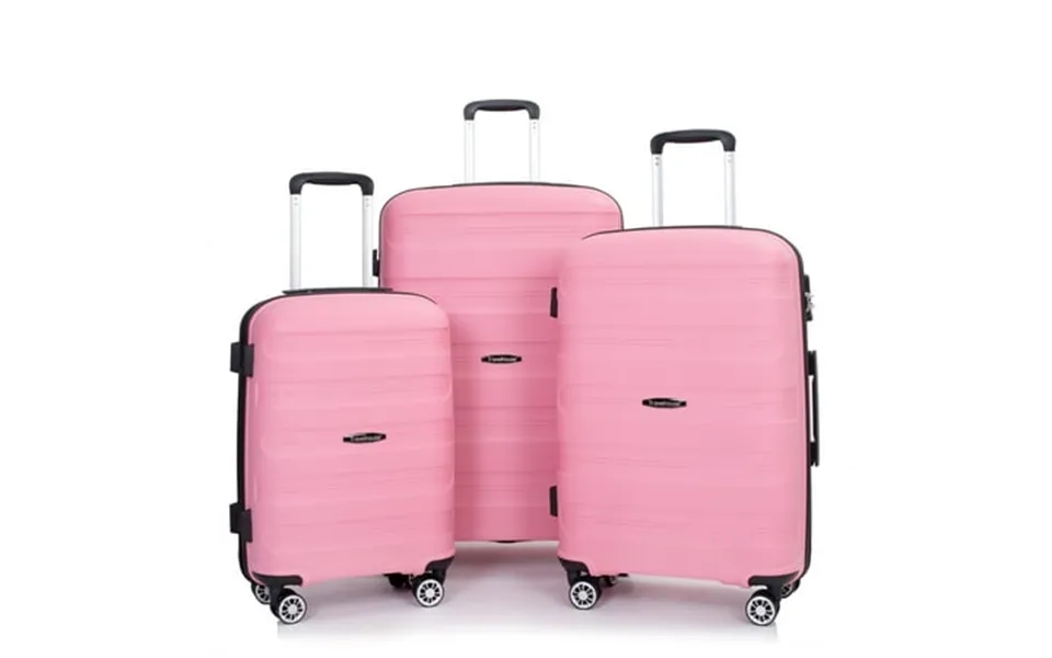 Travelhouse 3 Piece Hardside Luggage Sets Hardshell Durable Lightweight Suitcase With Double Spinner Wheels And Tsa Lock
