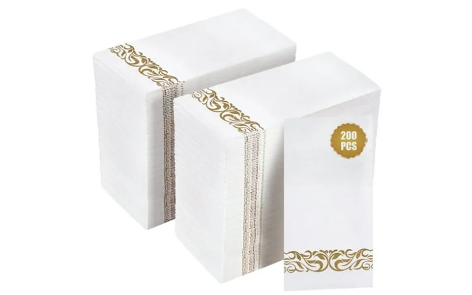 Treamon Linen Feel Paper Napkins Guest Hand Towels Disposable Guest Towels 200 Pcs