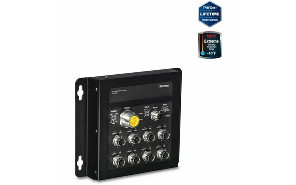 Trendnet Ti-tpg80 8-port Industrial En50155 M12 Gigabit Poe Railway Switch