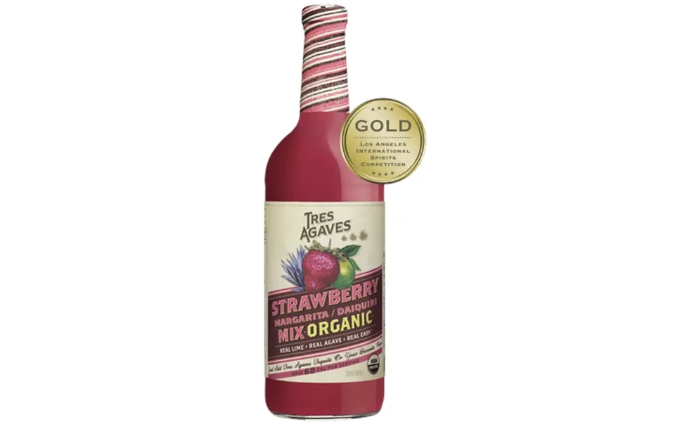 Tres Agaves Organic Strawberry Margarita Mix 1 Liter Bottle