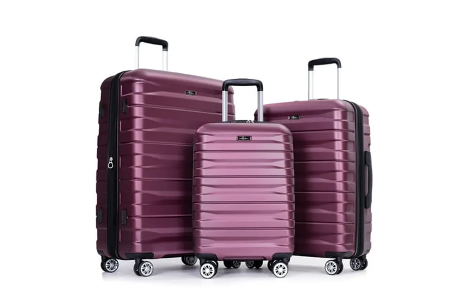 Tripcomp Hardside Luggage Set Carry-on Lightweight Suitcase Set Of 3piece With Spinner Wheels Tsa Lock 21inch 25inch 29i
