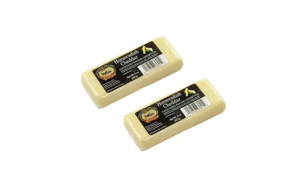 Troyer Shelf Stable Green Onion Flavor Pasteurized Process Cheese Food 8 Oz Blocks 2 Pack