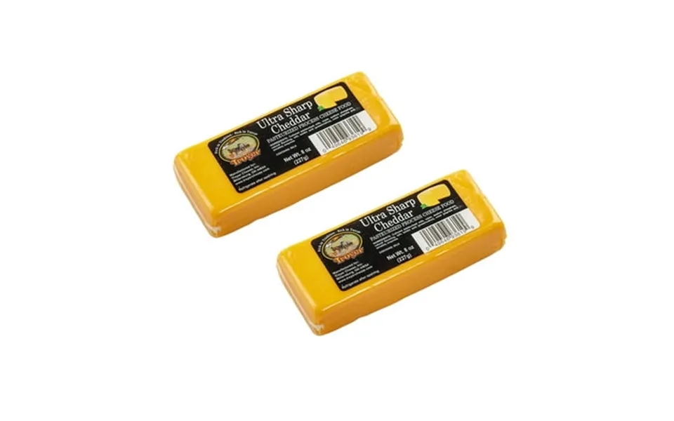 Troyer Ultra Sharp Cheddar Cheese Pasteurized Cheese Food 8 Oz Block Pack Of 2