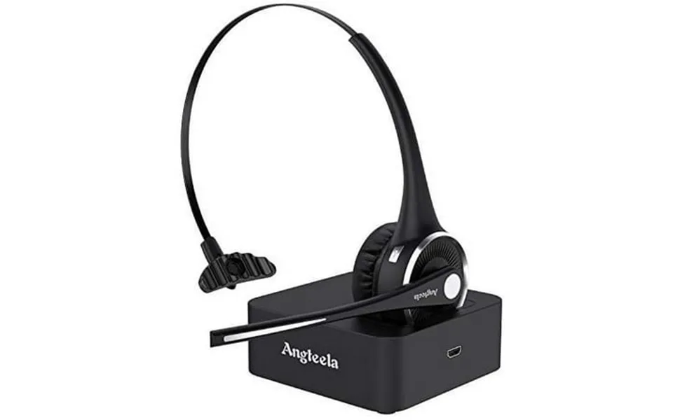 Trucker Bluetooth Headset Angteela Wireless Headset With Microphone Wireless Cell Phone Headset With Noise Canceling Mic