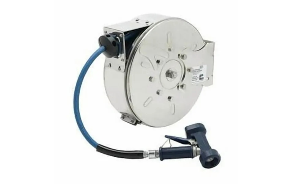T&s Brass - Hose Reel Enclosed Stainless Steel 30 Hose 3 8 Id With Rear Trigger Water Gun