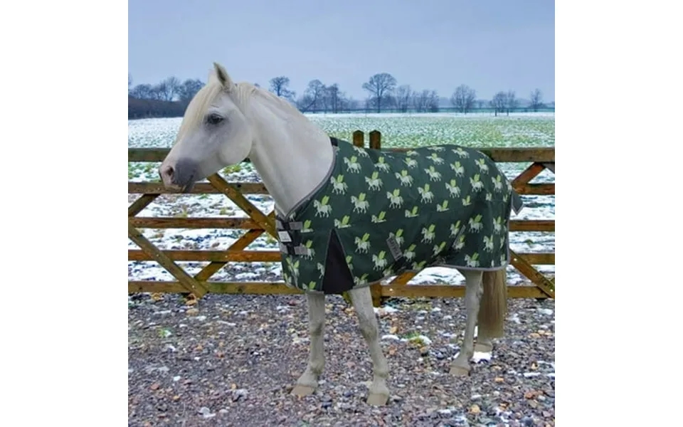 Tuffrider 1200d Ripstop 220 Gsm Polyfill Pony Horse Print Standard Neck Two Tone Pony Turnout Blanket
