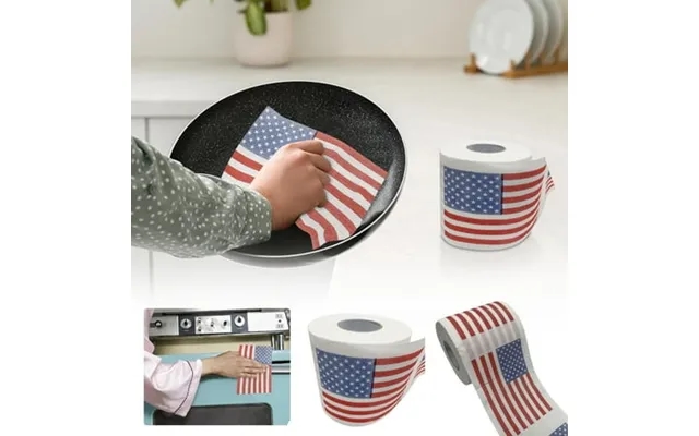 Tuobarr American Flag Roll Paper Bathroom Tissue Bathroom Toilet Napkin Toilet Tissue Supple product image