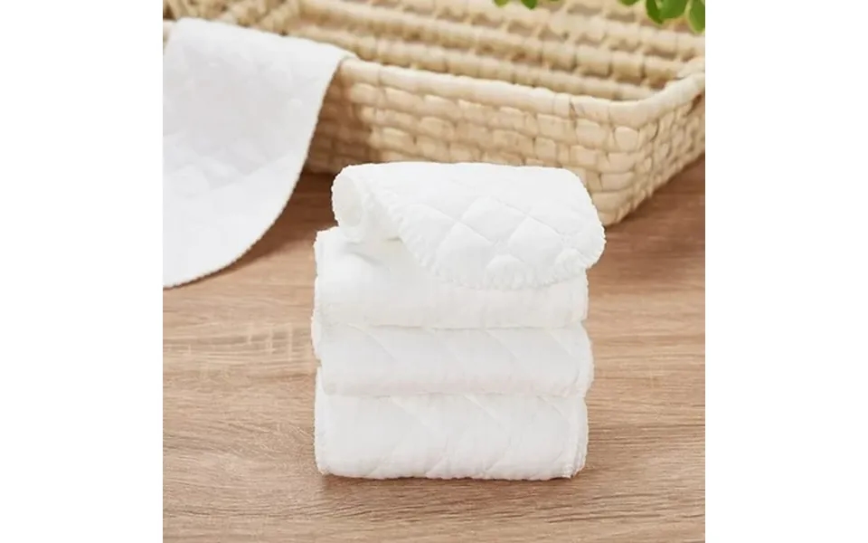 Tutuviw 3-ply Prefold Cloth Diapers 3-ply Cotton Cloth Diaper Prefold Cloth Diapers White 20 Count