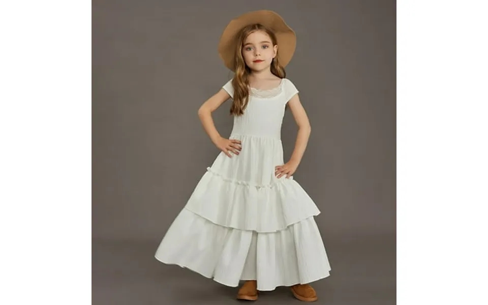 Tuwabeii Baby Girls Dress Children Middle-aged Children S Sleeveless Flower Kid Wedding Gauze Princess