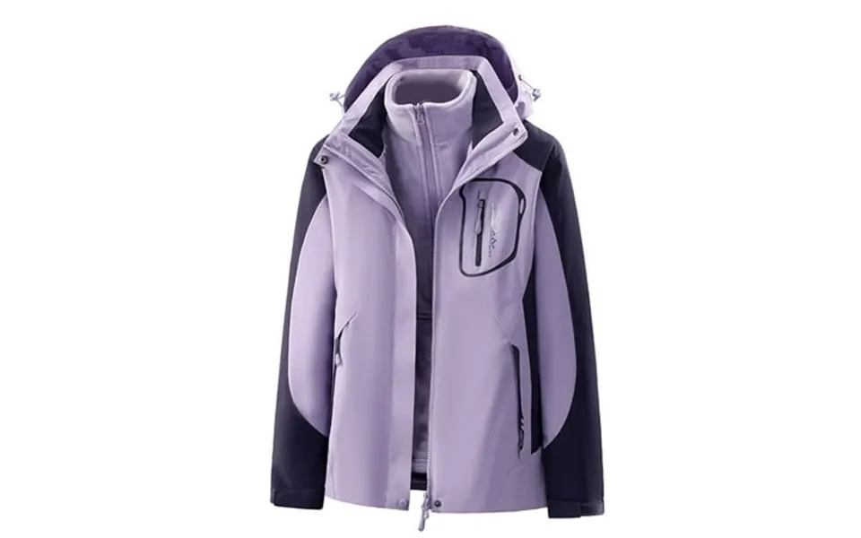 Tuwabeii Unisex Hooded Skiing Jackets Men And Women Couple Style Sprinting Suit Three In One Or Two Outdoor Ski Riding S