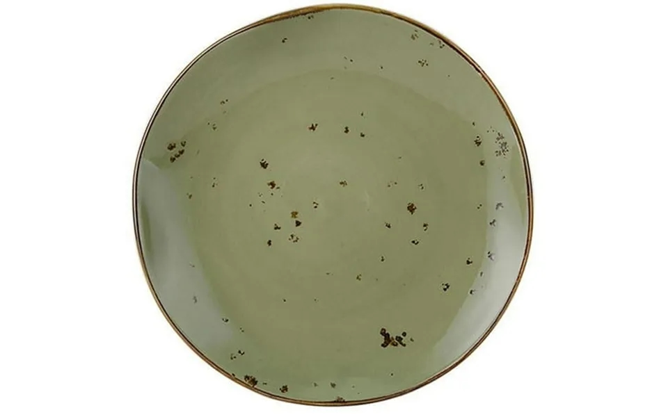 Tuxton 9 In. Geode Olive Plate Green