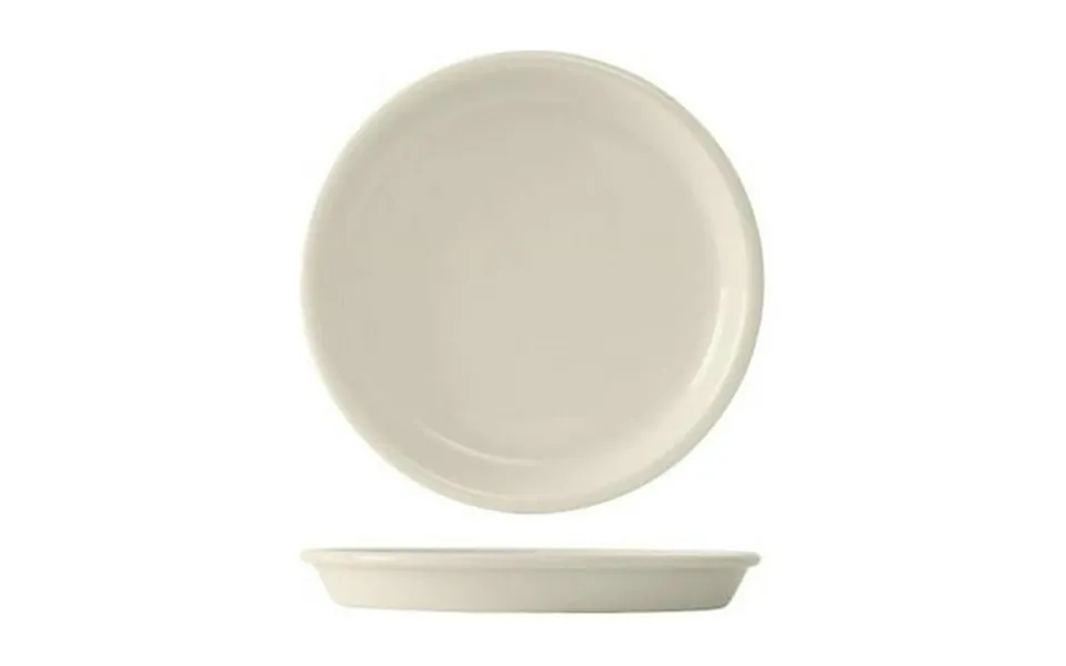 Tuxton Bea-090a Vitrified China 3 Compartment Plate Ivory American White - 9 In