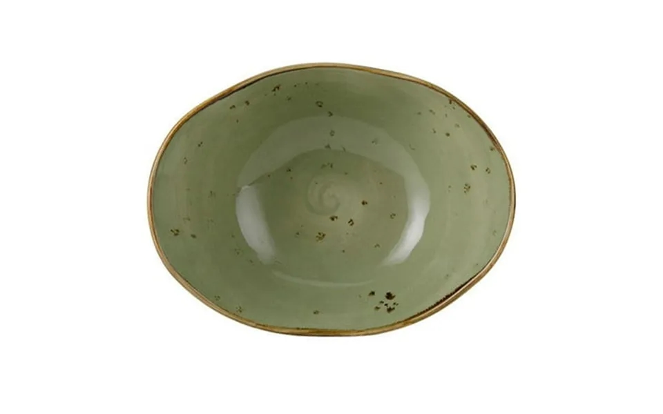 Tuxton Ggo-403 20 Oz Geode Olive Capistrano Bowl Green