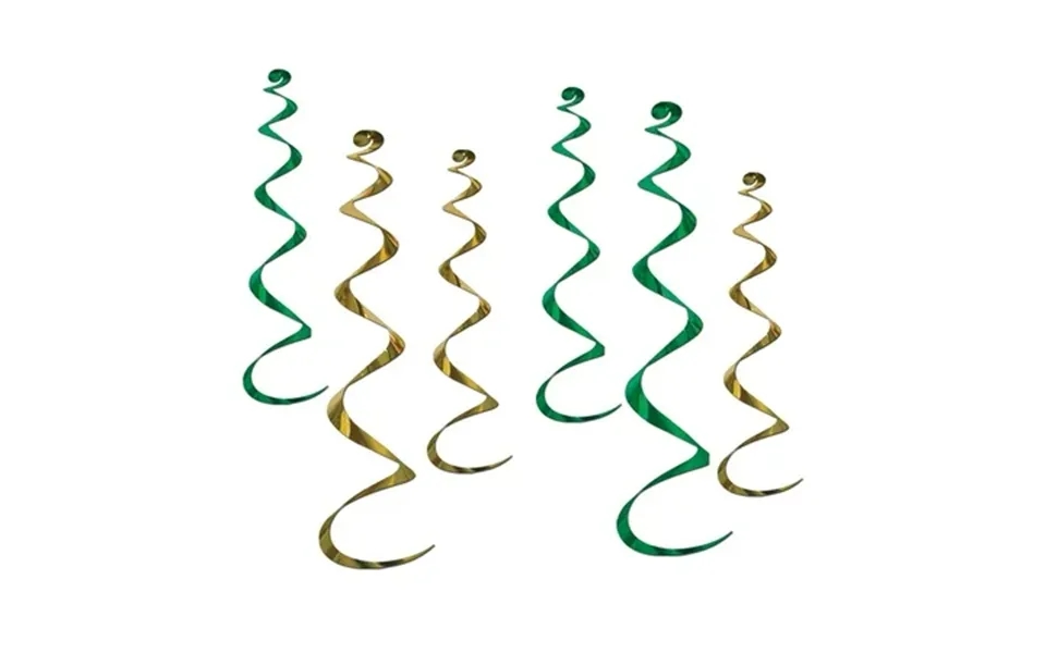 Twirly Whirlys 4-24 & 2-36 Assorted Green & Gold - 6 Pack 6 Per Package