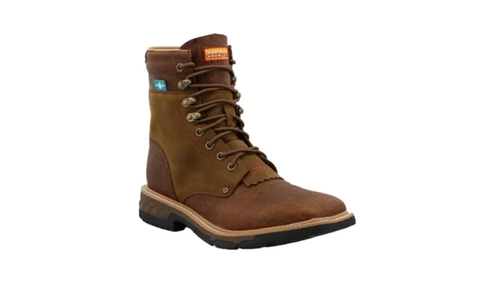 Twisted X Men S Cellstretch 8 Lacer Waterproof Leather Work Boot Broad Brown 7