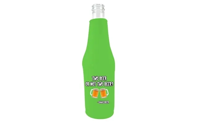 Two Beer Or Not Two Beer Bottle Coolie Bright Green product image