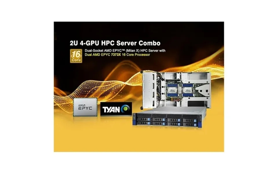 Tyan Bs8251t83e8hr-2t-n 2u Barebone And Amd Dual Milan 7373x 16-core Cpu Combo Deal