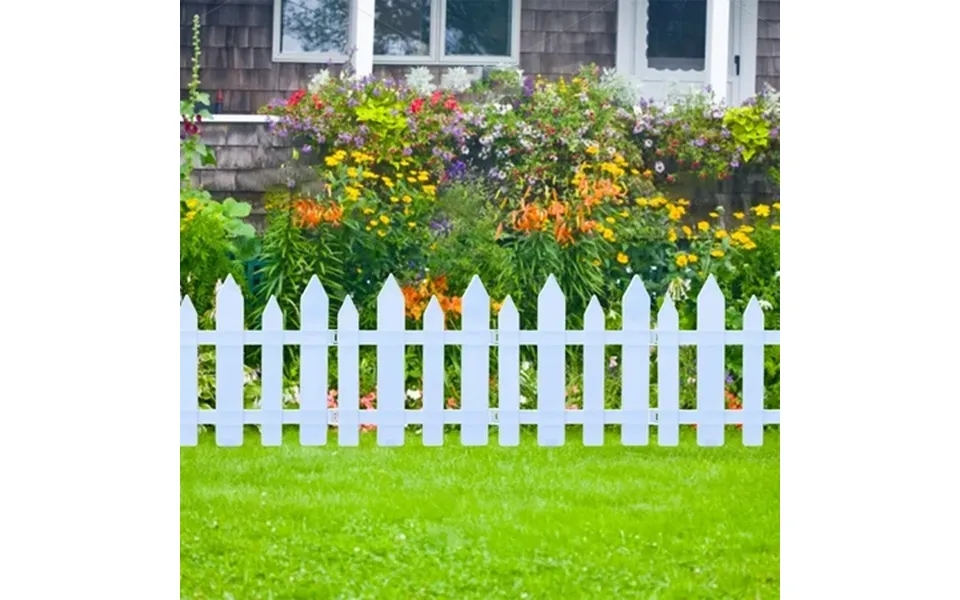 Tyidzon Decorative Garden Fence 12x12 Inch Plastic Garden Fence White Small Garden Fencing For Landscape Patio Flower Be