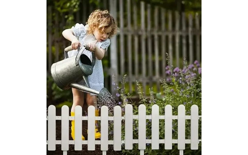 Tyidzon Decorative Garden Fence 16.5 X 20 Plastic Garden Fence White Small Garden Fencing For Landscape Patio Flower Bed