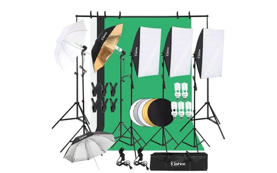 Ubesgoo 5500k Umbrella Softbox Photography Lighting Kit With 45w Energy Saving Bulbs Studio Light