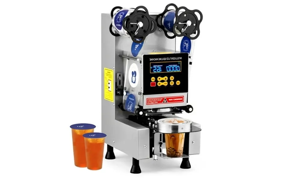 Ubesgoo Automatic Cup Sealer Machine 500-650 Cups H With Lcd Intelligent Display Silver