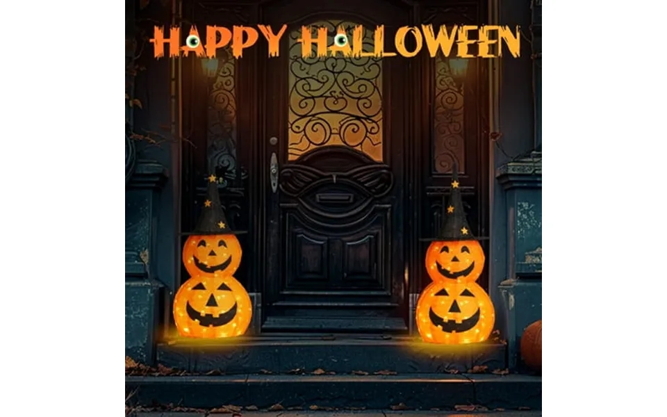 Ubesgoo Lighted Halloween Decoration 3 Ft Pumpkins For Halloween Party Outdoor Yard Garden Lawn Decorations 2pcs
