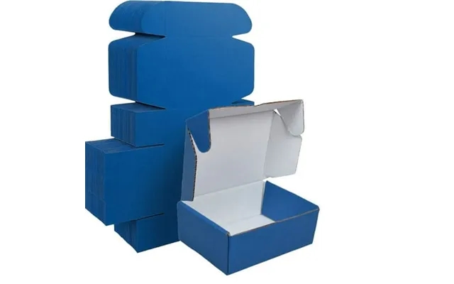 Ucanpack Corrugated White Mailer Box Ect-32 Heavy Duty Moving Box 12x9x6 Blue White Inside -50 Pcs product image